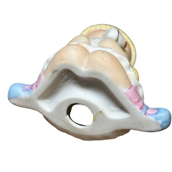 Ceramic Girl Figurine With Yellow Dress and Puppy - Picture 9 of 11